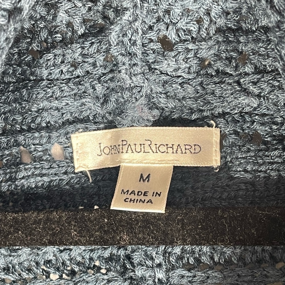 Open Front Fringe Cardigan With Pattern Back - Picture 6 of 8